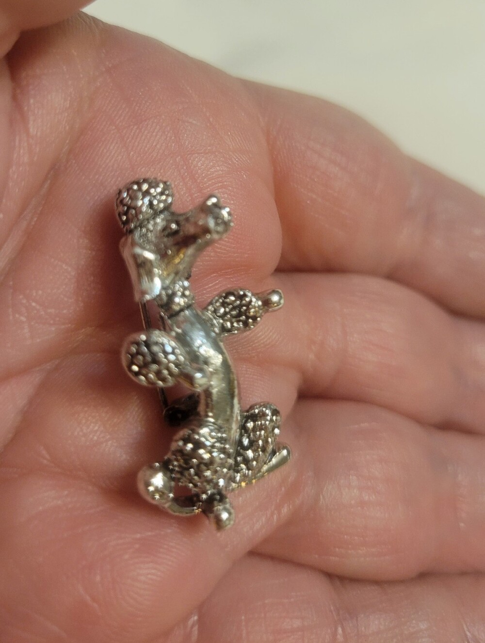 Vintage Poodle Begging Brooch Marked Gerry's